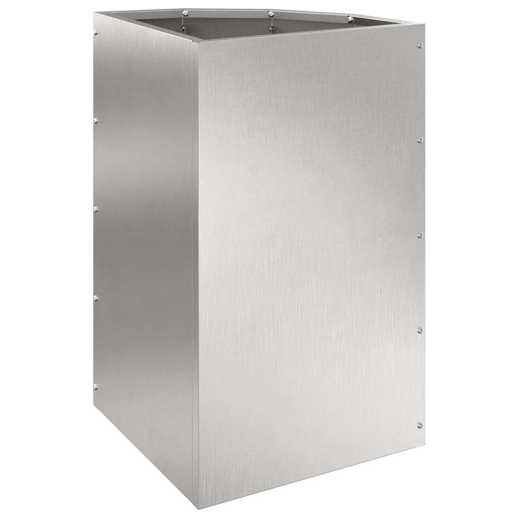 Fioriere | Cassetta per fiori | Vaso d'angolo Argento 30 x 30 x 50 cm Acciaio inossidabile
