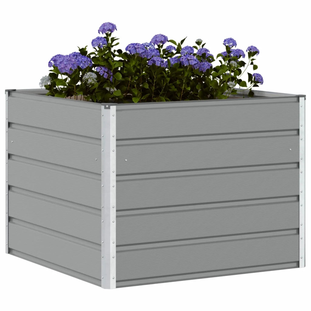 Fioriera Grigio chiaro 100 x 100 x 75 cm Acciaio