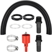 Kit per bambini acqua 2pz con connessione d'espansione acqua 25mm con tubo di connessione flessibile 50cm e accessori per unire due serbatoi di acqua maniglie di acqua barili di pioggia insieme (maschio)