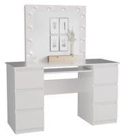 Set toeletta KUBA + specchio MARINA bianco