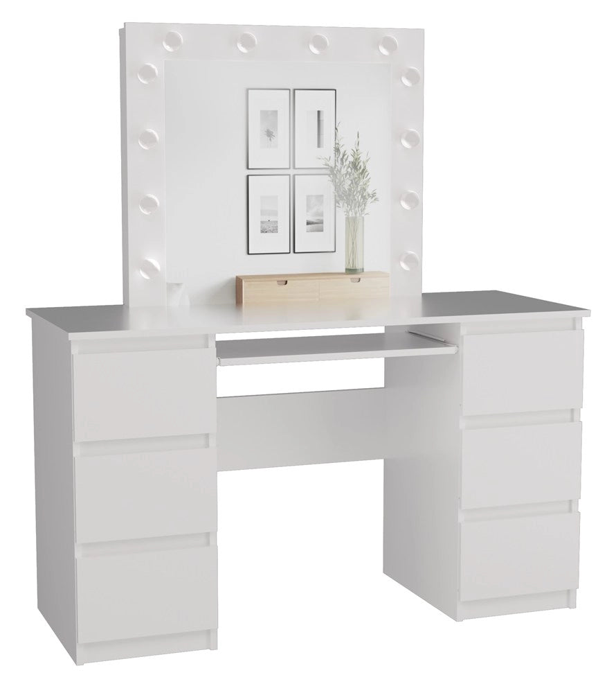Set toeletta KUBA + specchio MARINA bianco