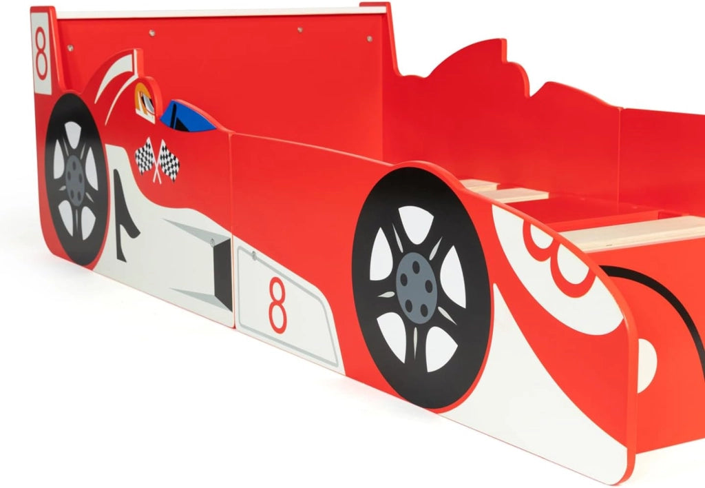 Letto per bambini formula 1 rosso 70x140 cm TEDDI