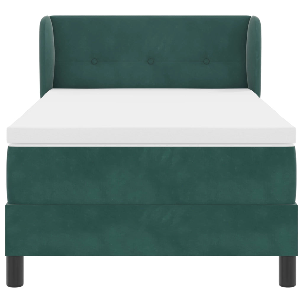 Letto con materasso  Verde Scuro 90x190 cm in Velluto