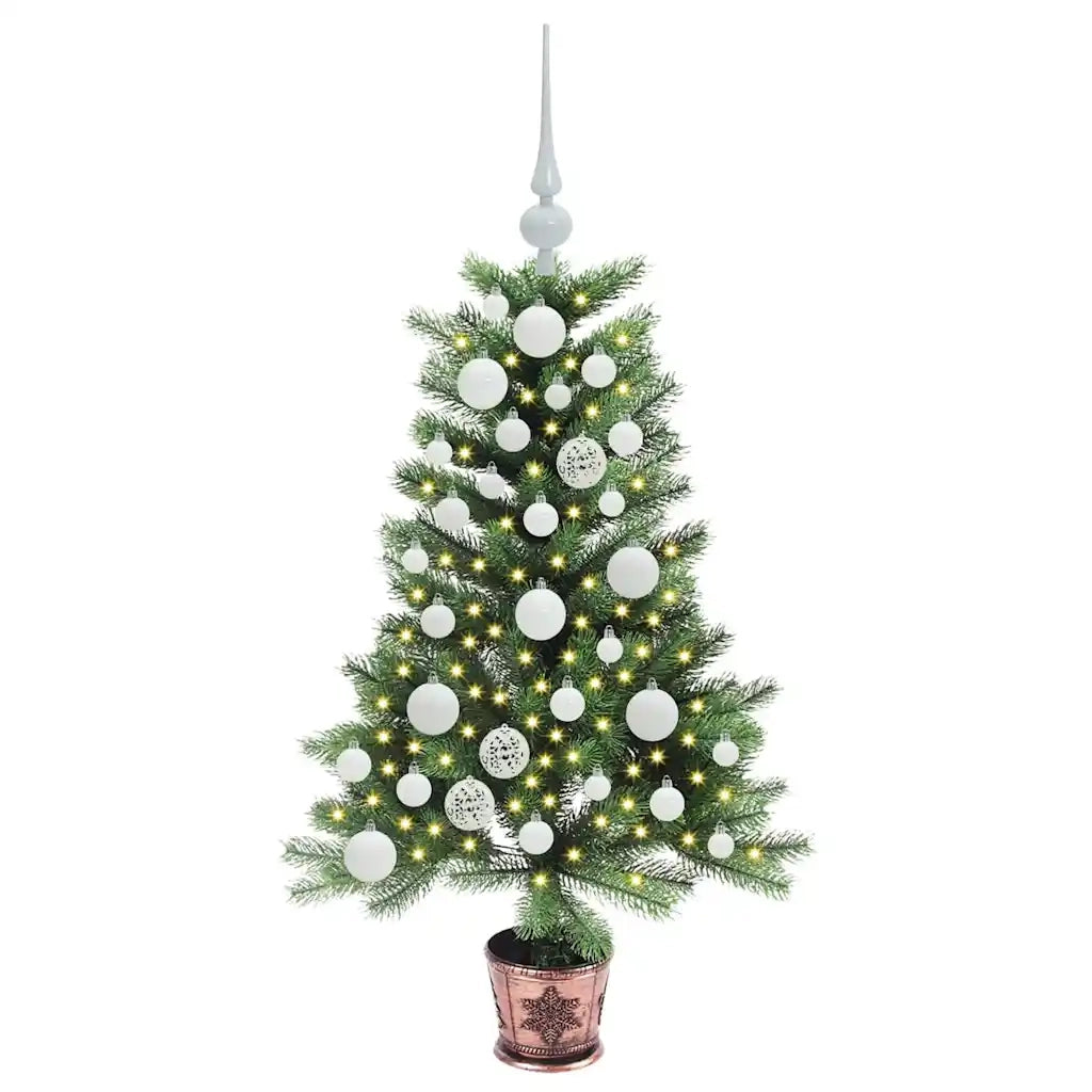 Albero di Natale con 150 LED con supporto Verde 90 cm PE 3396303