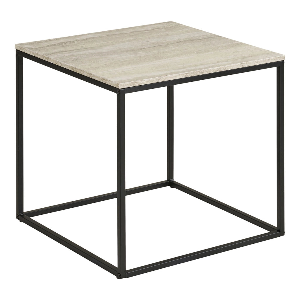 Tavolino Vita, Beige, Metallo, 45x45x45 cm