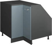 Mobile sottotetto Mobile angolare Rion, Grigio-blu, 75.6 x 81.6 cm con 1 porta, carcassa dell’armadio profondità 60 cm, adatto per il salvaspazio sotto tetti spioventi