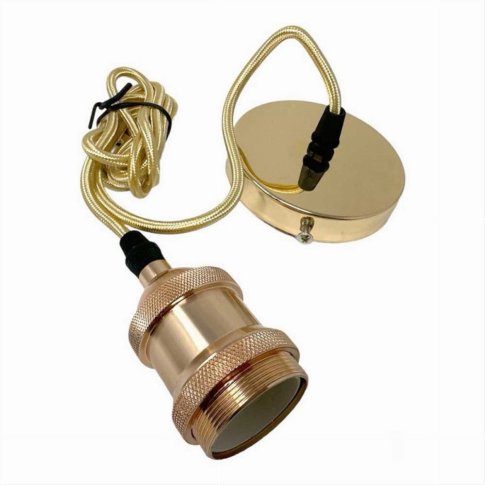 Trade Shop - Lampadario Portalampada A Sospensione Per Lampadine E27 Pendente 2 Metri E27-2m -