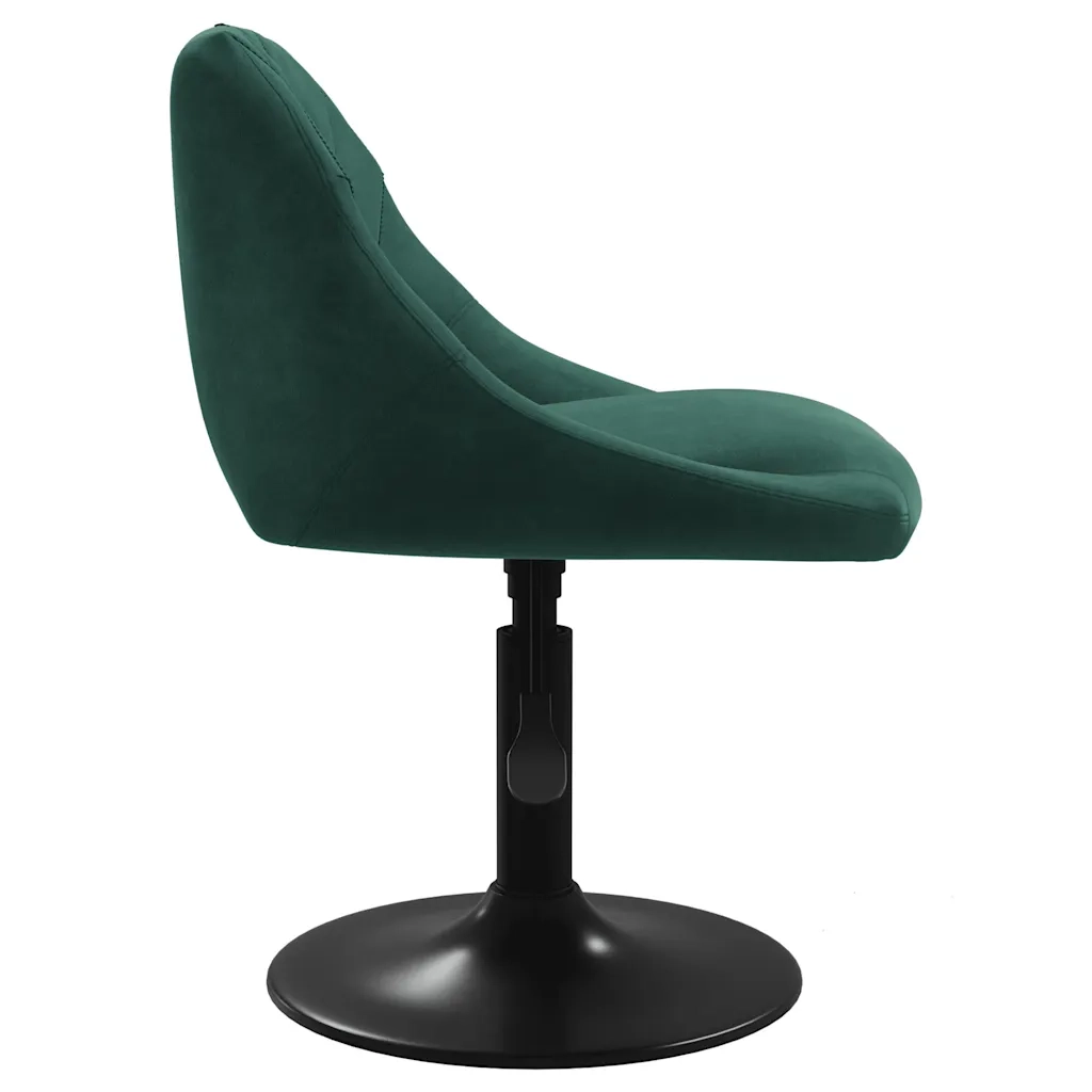 Sedie da Pranzo Girevoli 4 pz Verde Scuro in Velluto 3088794