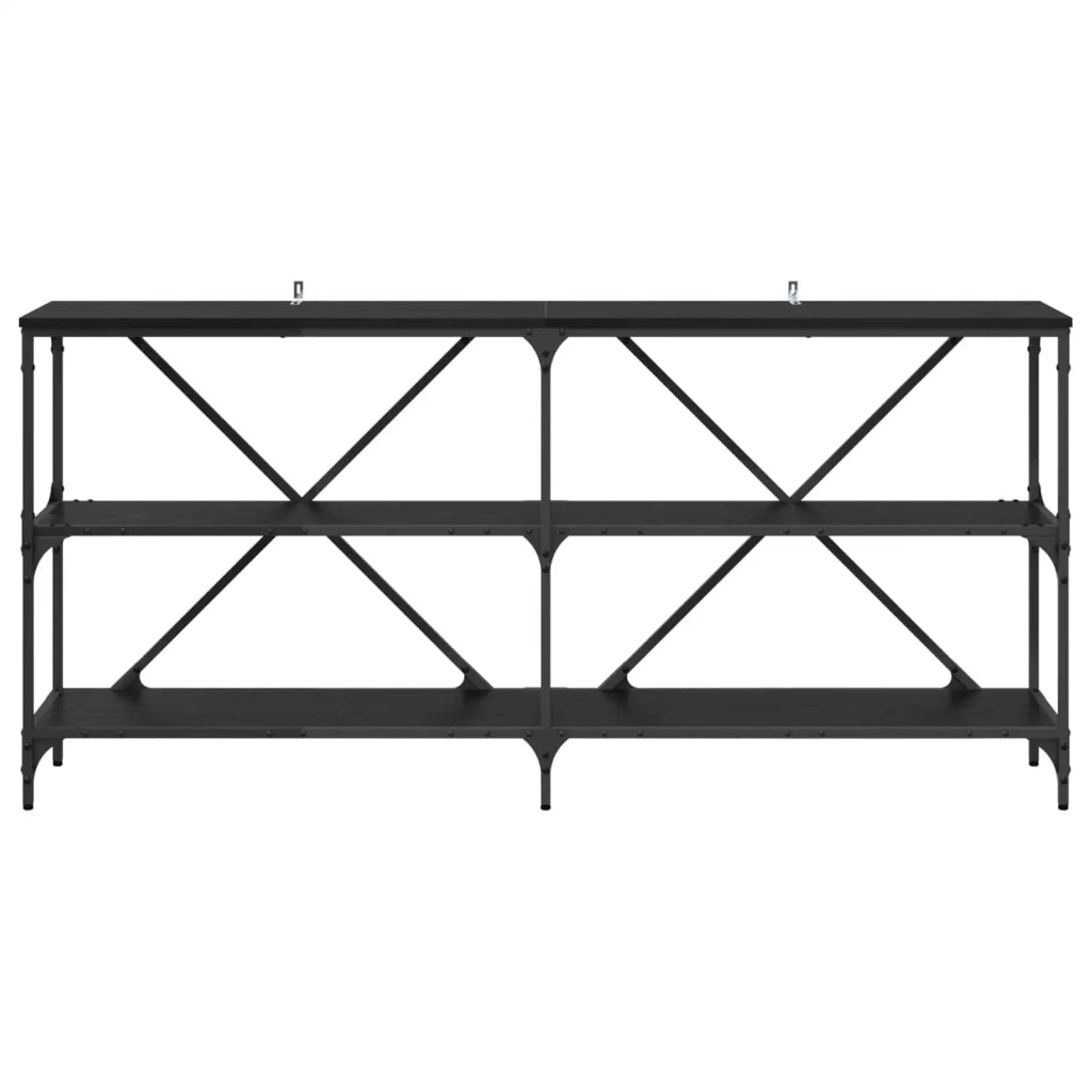 Tavolo consolle Rovere Nero 160 x 30 x 75 cm Legno multistrato