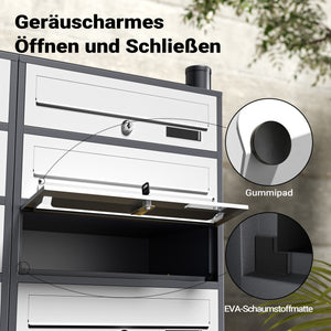 Cassetta postale condominiale autoportante 12 posti antracite/bianco 945 x 270 x 1500 mm 2 moduli