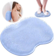 Spazzola per il corpo con piede e schiena massaggiante, spazzola con pad di massaggio, spazzola per il massaggio con funzione di pulizia e anti-slip, pad di massaggio in silicone per il bagno (B)