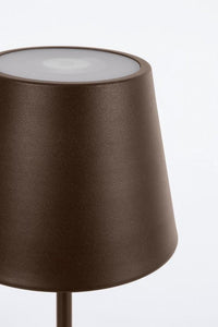 Lampada da Tavolo Ø12x38 cm in Acciaio Marrone