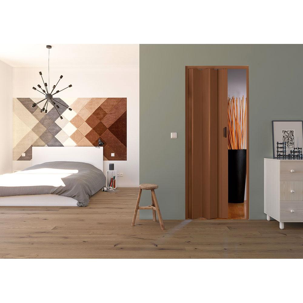 Porta a Soffietto da Interno 83x214 cm in PVC Dalia Noce Pastello