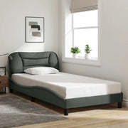 Giroletto senza Materasso Hvar Grigio Scuro 100x200 cm Tessuto