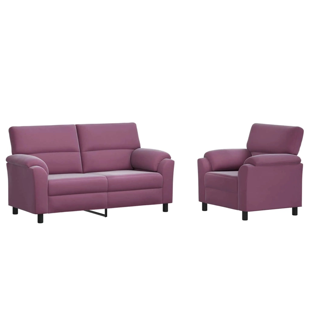 Set di divani 2 pcs Viola Velluto 3430447