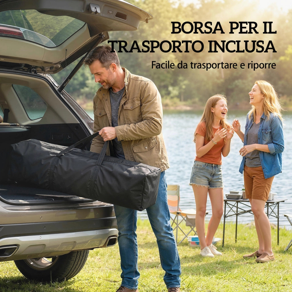 Gazebo Pieghevole 3x3 m con Luce e Telecomando ¨C zephmum ¨C Nero Metallo Poliestere