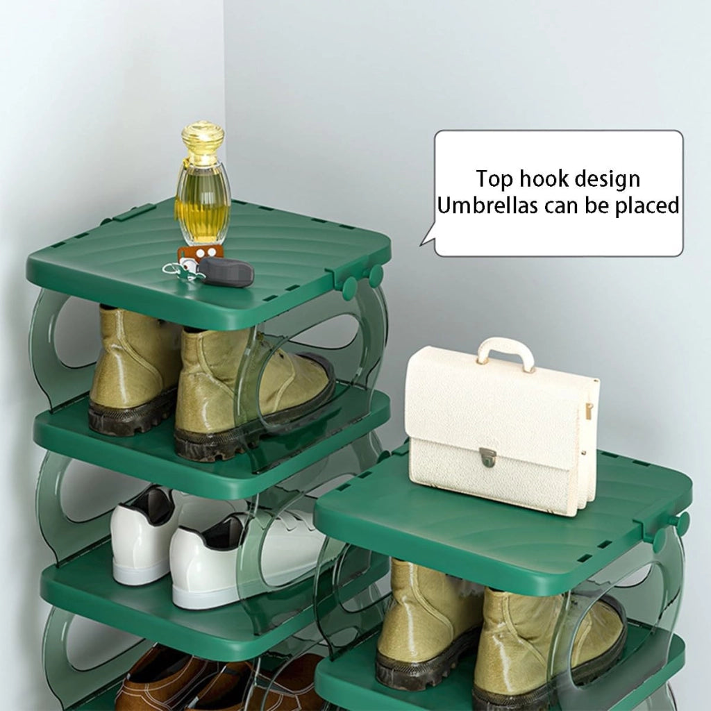 scarpiera Organizzatore di stoccaggio per scarpiera multistrato, ripiano per scarpe verticale alto in plastica per ingresso, autoportante per piccoli spazi, organizer per scarpe, per bagno, soggi