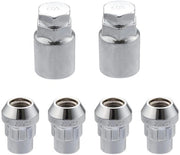 Set di protezione per ruote e mozzo M12x1,5 per auto - colore argentato - protezione contro furto