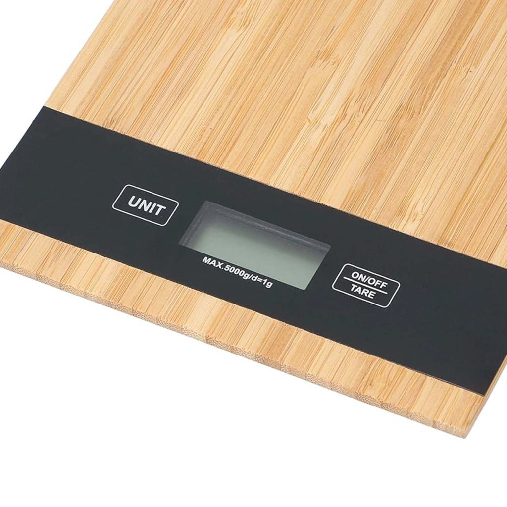 Bilancia da Cucina Digitale in Bambù fino a 5Kg Precisa Beige Alpina