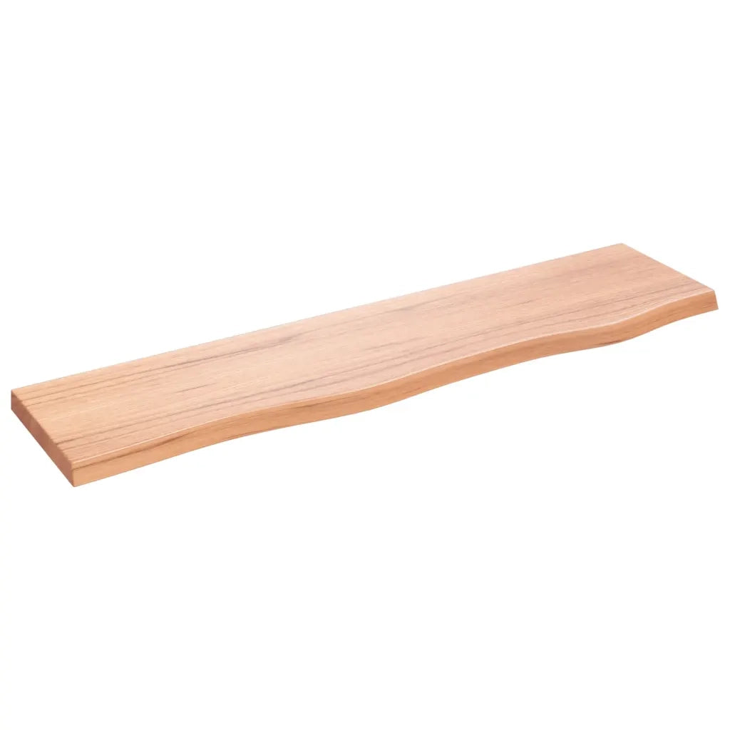 Ripiano Muro Marrone Chiaro 80x20x2 cm Massello Rovere Trattato 363659