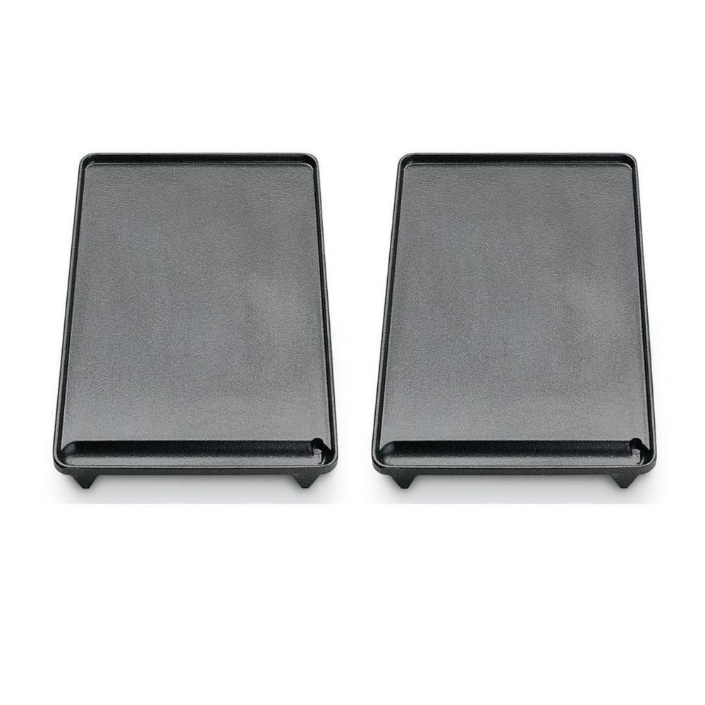 Multipack da 2 piastre in ghisa lisce modello d93 dimensioni 40x26 centimetri