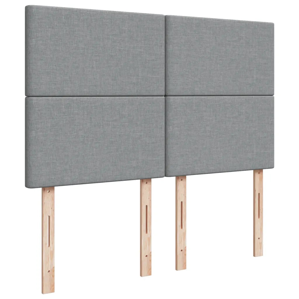 vidaXL Giroletto a Molle con Materasso Grigio Chiaro160x200 cm Tessuto
