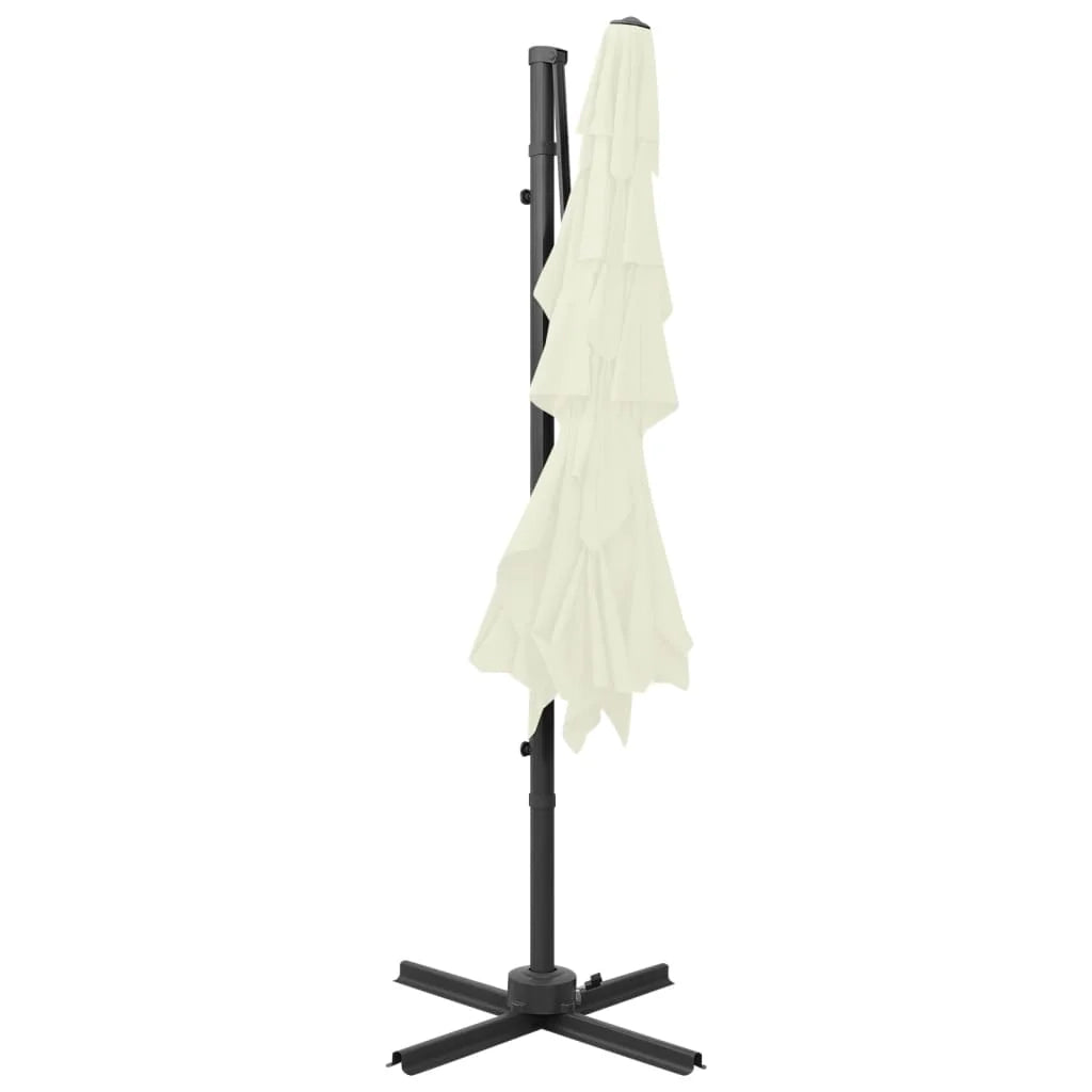 Ombrellone da giardino a 4 livelli con palo in alluminio 250 x 250 cm colore sabbia 02_0008792