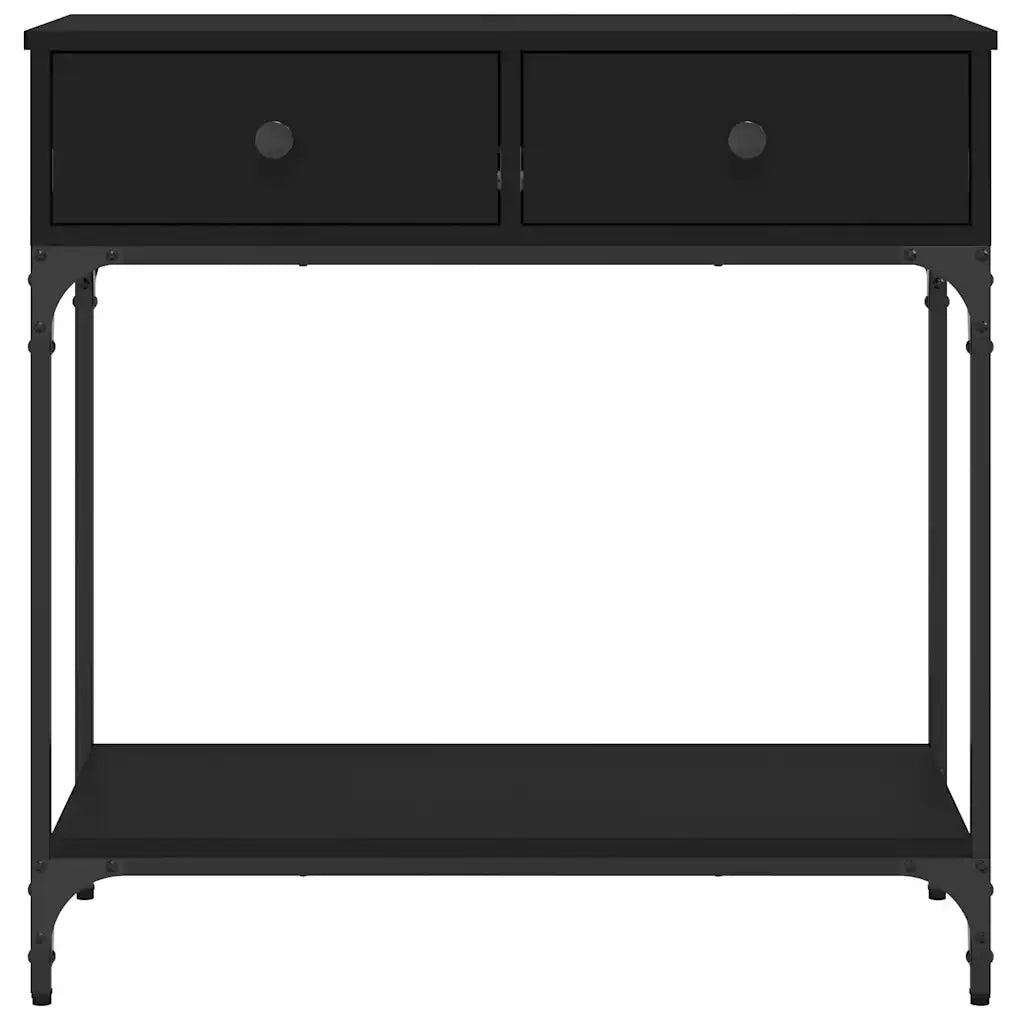 Tavolino Consolle Nero 75x34,5x75 cm in Legno Multistrato