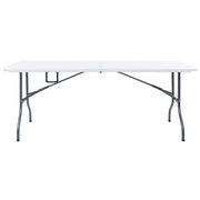 Tavolo da Giardino Pieghevole Bianco 180x72x72 cm in HDPE 48829