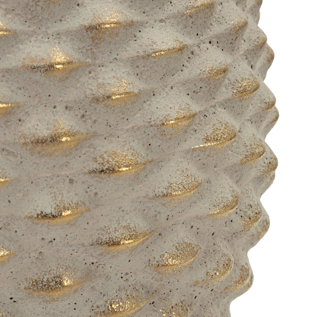Faso, Vaso Finitura Geometrica a Rilievo, Beige