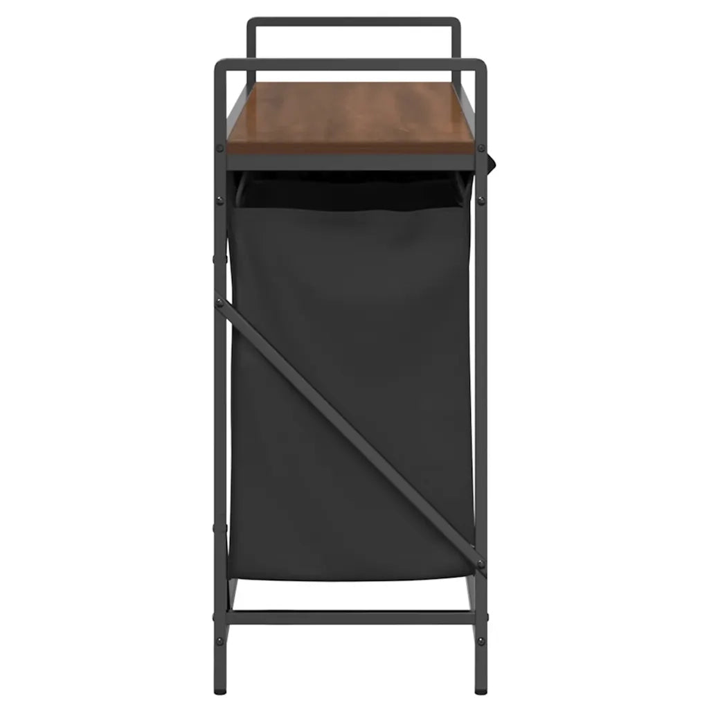 Cesto della Biancheria 3 Scomparti con Ripiano Rovere Marrone CFW6344135