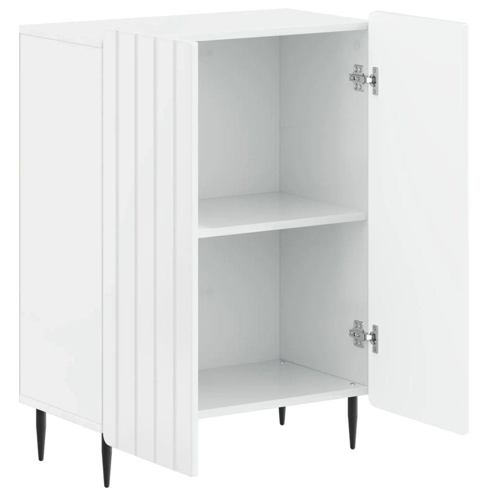 Mobiletto da Bagno ZWOLLE Bianco Lucido 59,5 x 31 x 79,5 cm 896399