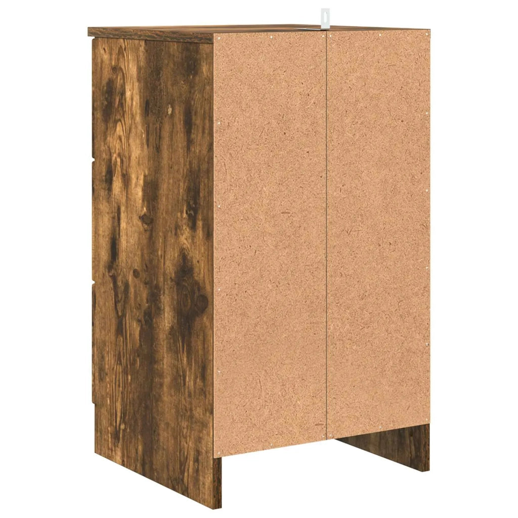 Armadio da Notte Rovere fumo 38 x 38 x 66 cm Legno multistrato 883379