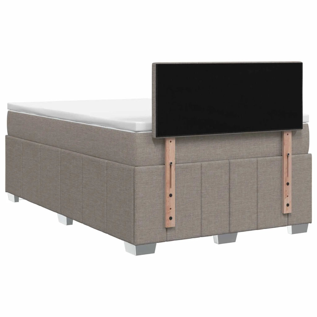Letto box spring con materasso Tortora 120 x 190 cm Tessuto 3452632