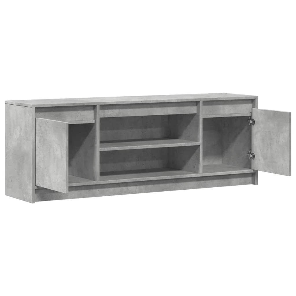 Mobile TV multimediale mensola TV credenza mobile TV sala da pranzo soggiorno camera da letto con illuminazione a LED 139,5 x 34 x 50 cm legno ingegnerizzato grigio 02_0026437