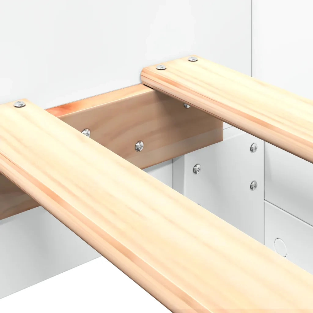 vidaXL Giroletto Bianco 75x190 cm in Legno Multistrato