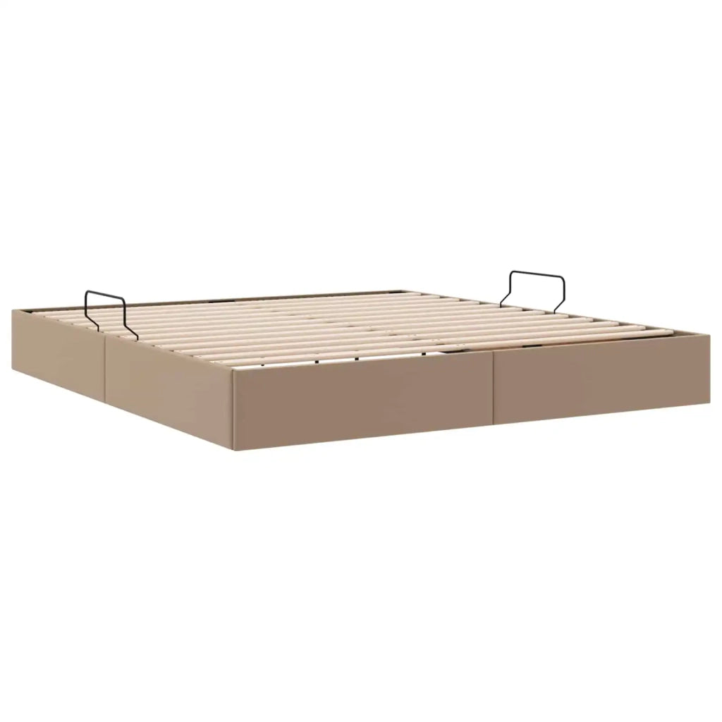 Letto ottomano Cappuccino 180 x 200 cm Pelle Sintetica 3442785