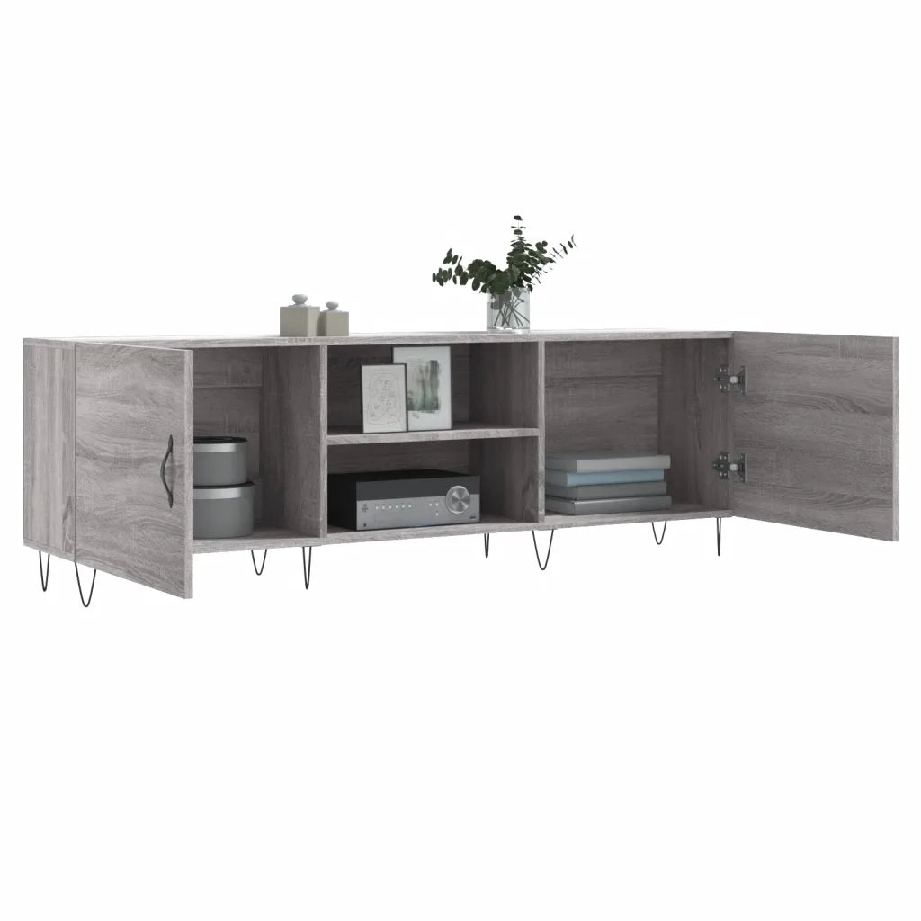 Mobile Porta TV Grigio Sonoma 150x30x50 cm in Legno Multistrato 829098