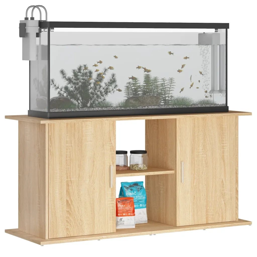 Supporto per acquario in rovere Sonoma 121x41x58 cm in legno ingegnerizzato 833618