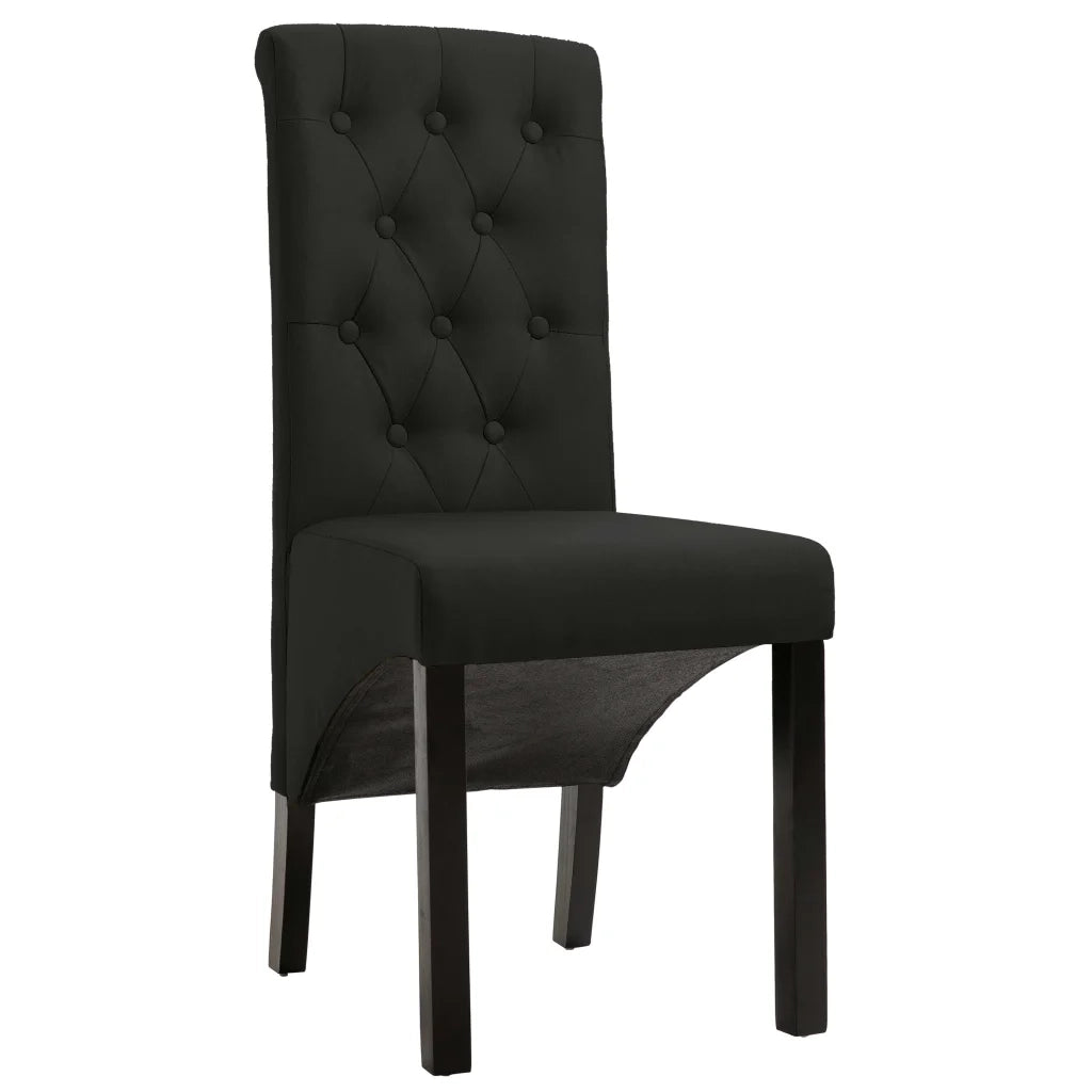 Sedie da Pranzo 2 pz Nere in Tessuto cod mxl 31536