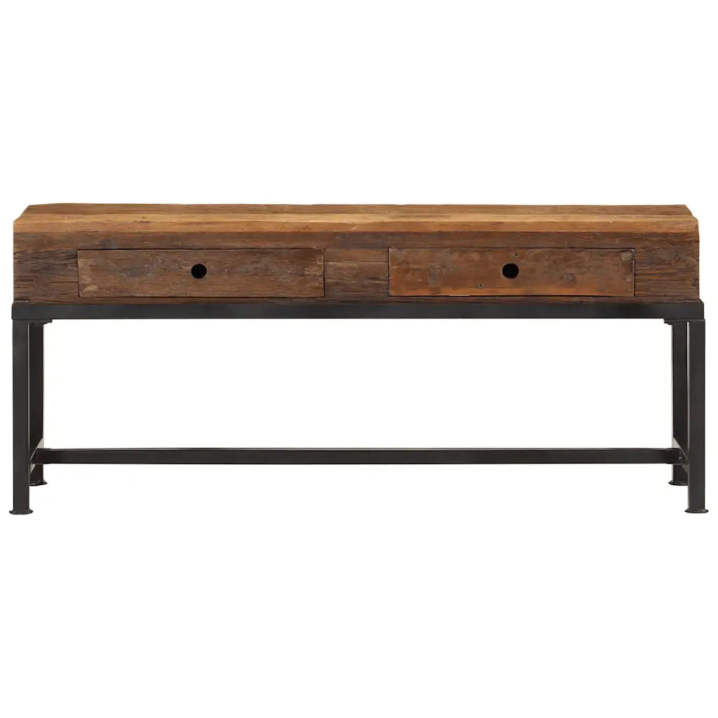 Mobile Porta TV 110x30x46 in Legno Massello di Recupero 351124