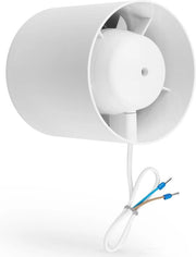 Ventilatore per Bagno Buisventilatore 100mm con Valvola di Ritorno - Ventilatore per Serra Booster - Buisinzetventilatore 130m³/h 12Watt / 34dB / IPX2 / Plastica