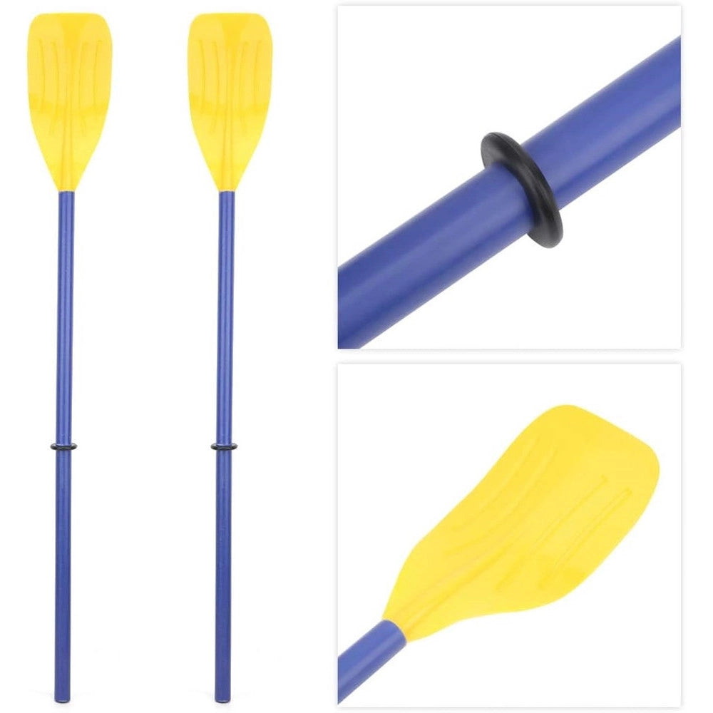 Trade Shop - Coppia Remi Di Plastica Pagaia Per Barca Canoa Canottaggio Kayaing 124 Cm 017539 -