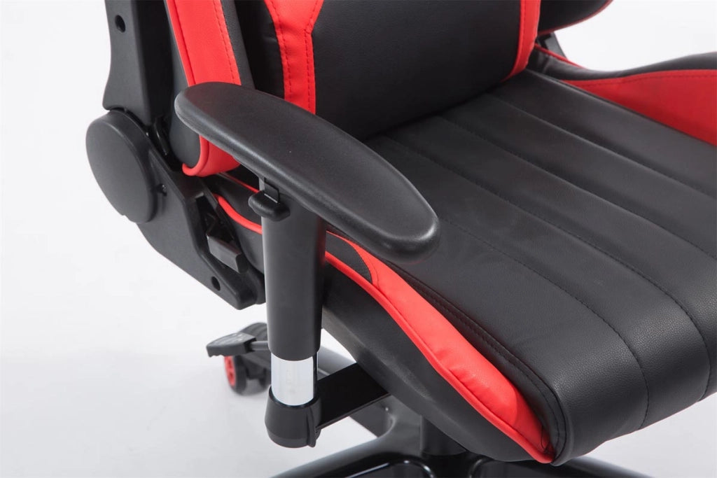 Sedia da ufficio Racing XL Shift in similpelle nero/rosso,senza poggiapiedi