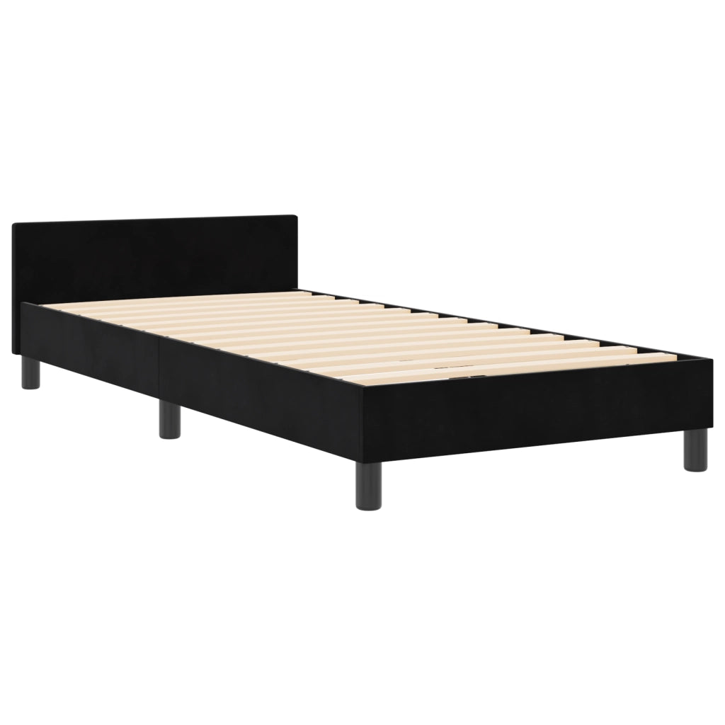 Letto in Velluto Nero  180x200 cm