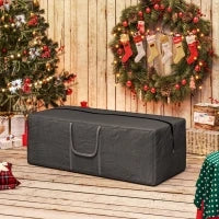 Sacca per Albero di Natale da 840L Impermeabile e UV30+, Tessuto Oxford 600D con Doppia Cerniera e Manici, Nero
