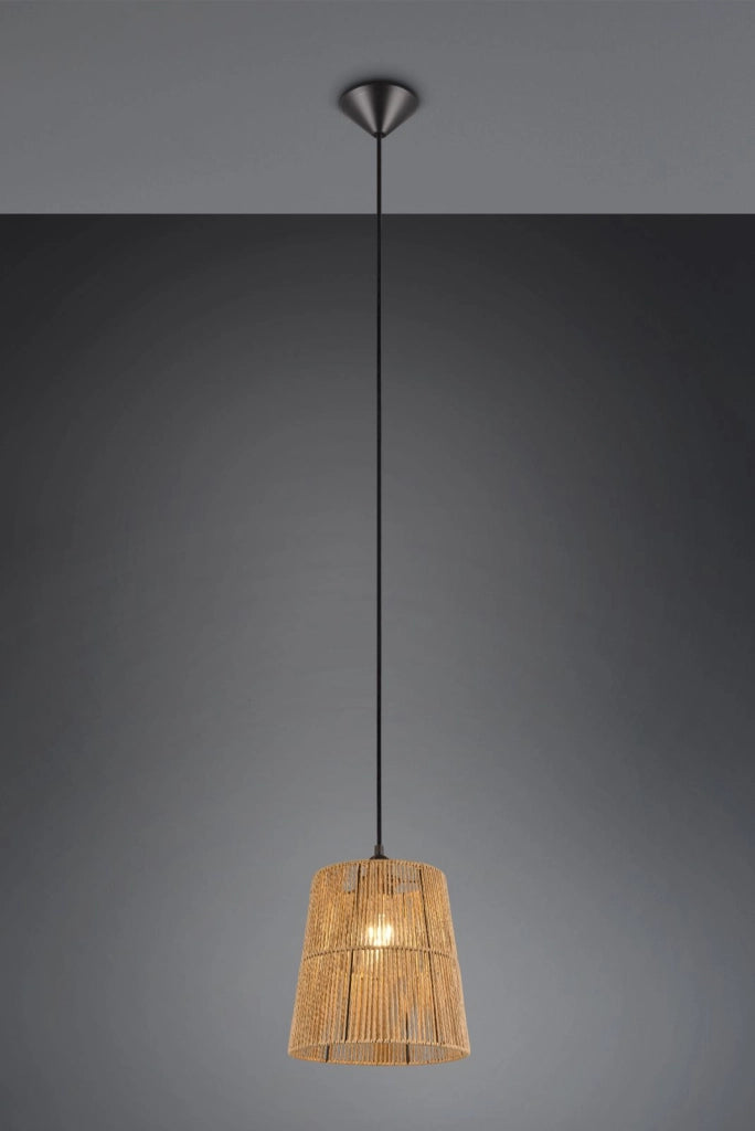 HOLM SOSPENSIONE CORDA NATURALE D. 24CM 1 LUCE ATTACO E27