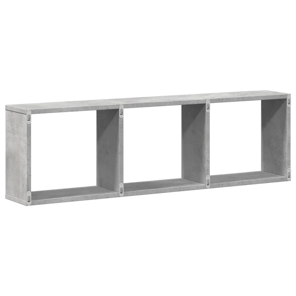 vidaXL Mobile a Parete 100x16x30cm Grigio Cemento in Legno Multistrato