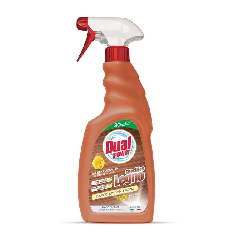 DUAL POWER SPRAY PULITORE RIAVVIVANTE LEGNO CON CERA CARNAUBA ED ESTRATTO DI MIELE - 500ML