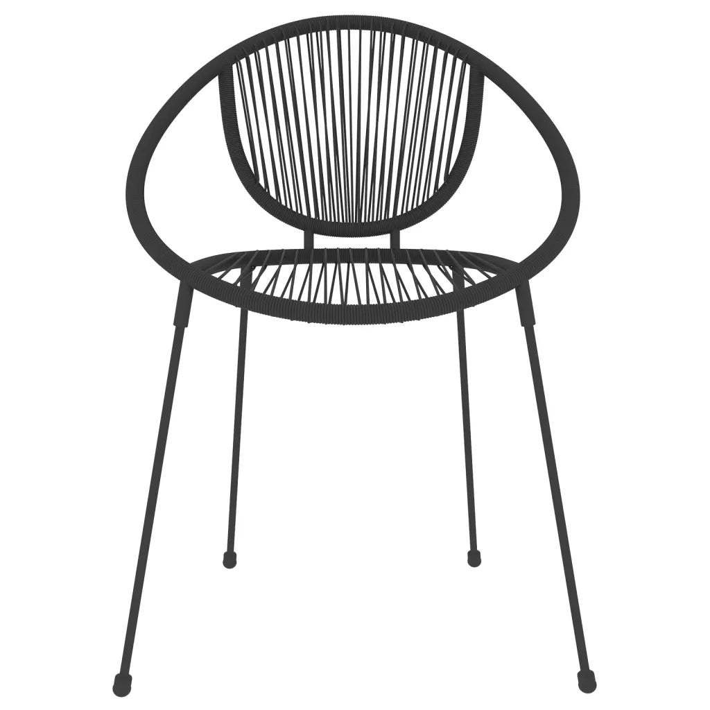 Set Mobili da Pranzo per Giardino 3 pz Nero 3099125